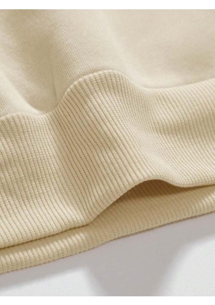 Erkek Paris Baskılı Bisiklet Yaka Sweatshirt