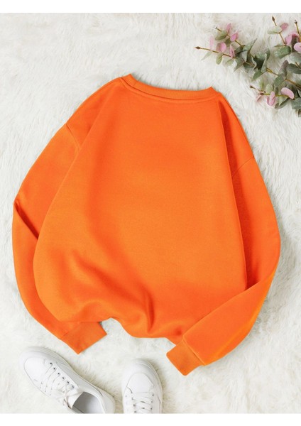 Kadın/erkek Los Angeles Renkli Oversize Bisiklet Yaka Pamuklu Sweatshirt fırsatları