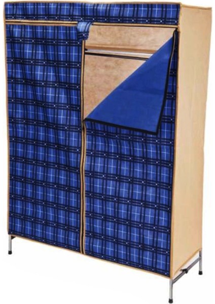 Portatif Gardrop Metal Iskelet - Bez Örtü 42X105CM (4887)