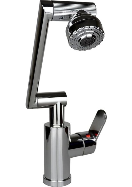 Krom - 1080 Derece Dönebilen Çok Fonksiyonlu Musluk Batarya KTX-3309 (4887)