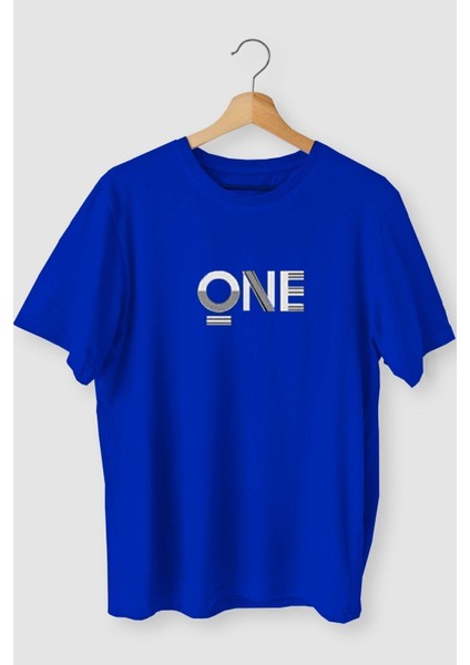 "one" Baskılı Oversize Erkek Tshirt