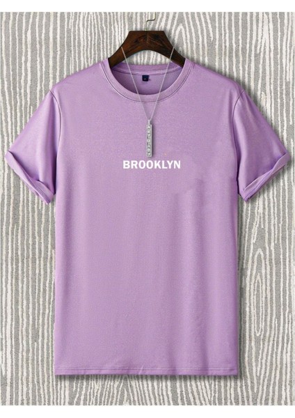 Erkek Beyaz Brooklyn Oversize Bisiklet Yaka Tshirt