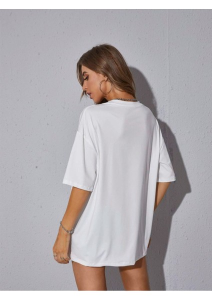 Unisex Nasa Renkli Özel Baskılı Oversize Pamuk Penye T-Shirt fiyatları