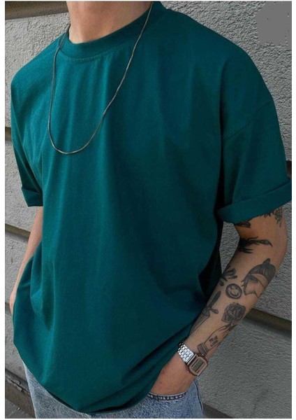 Unisex Baskısız Oversize Penye T-Shirt %100 Pamuk fiyatları