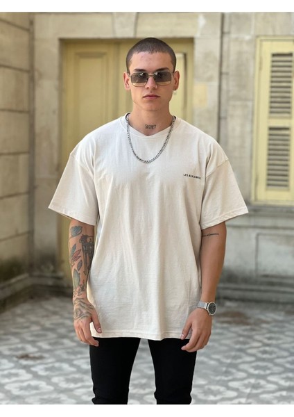 Unisex Les Özel Baskılı Oversize Penye T-Shirt %100 Pamuk