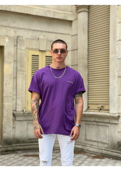 Unisex Les Özel Baskılı Oversize Penye T-Shirt %100 Pamuk