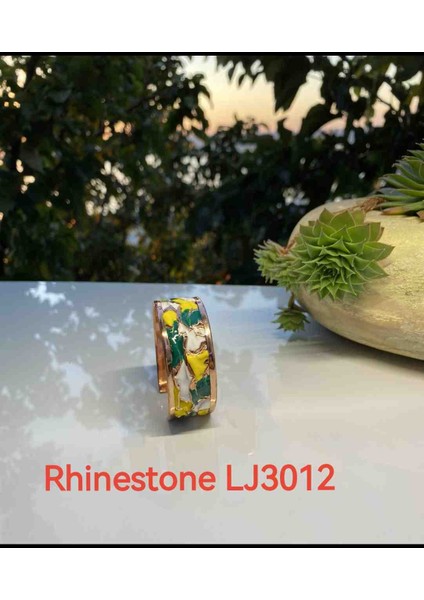 Rhınestone Collectıon LJ3012 Özgün Mine Işlemeleli Bakır Dövme Tasarım Bileklik modelleri