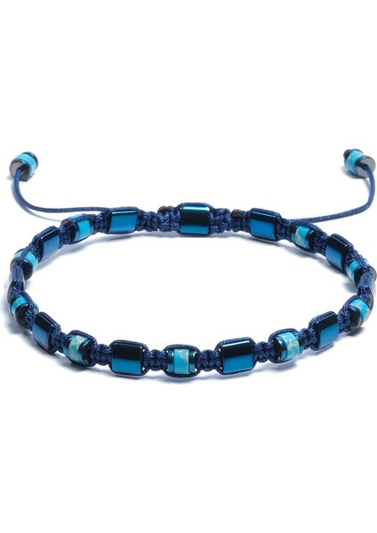 Varisit, Hematit Bileklik - Jagu Bright Blue Bileklik -Tasarım Bileklik 4 mm 6 mm Ayarlanabilir fiyatları