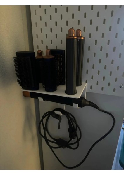 Beyaz Dyson Airwrap Uyumlu Düzenleyici Stand, Saç Şekillendirici Organizer Standı, Duvara Monte fiyatları