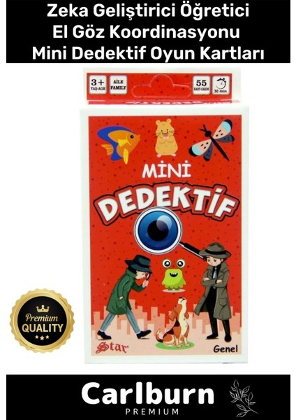 Özel Üretim Eğitici Zeka Geliştirici Öğretici Eğlence Aile 55 Parça Mini Dedektif Genel Oyun Kartı