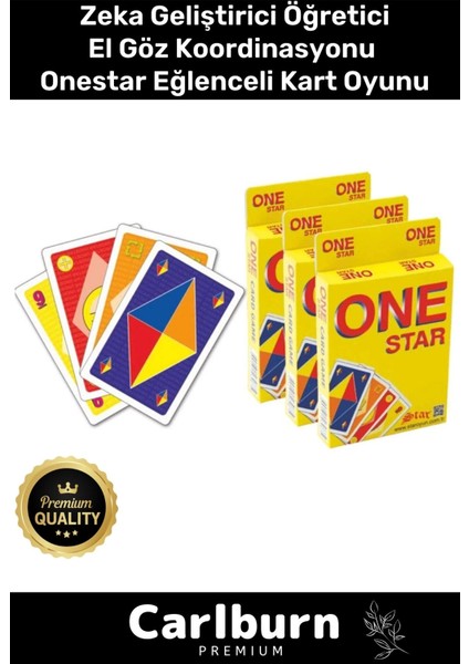Premium Eğitici Zeka Geliştirici Öğretici Eğlence Aile 108 Kart Onestar Eğlenceli Kart Oyunu