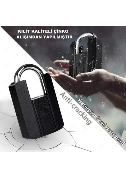 Parmak Izle Açılan Hava Şartlarına Uyumlu Çinko Alışım Akıllı Asma Kilit fiyatları