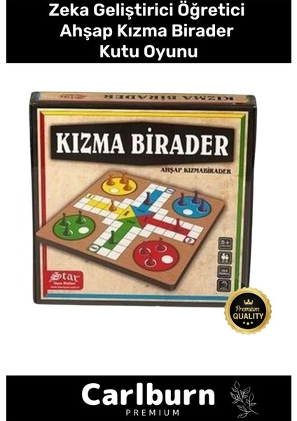Premium Eğitici Zeka Geliştirici Öğretici Eğlence Aile Parti Ahşap Kızma Birader Kutu Oyunu