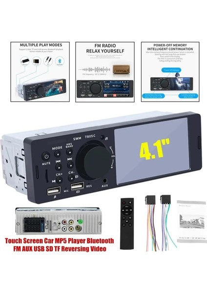 4.1 Inç Dokunmatik Ekran Oto Teyp + 12 LED Gece Görüş Geri Vites Kamera Ikisi Bir Arada Uyumlu modelleri
