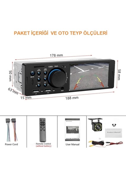 4.1 Inç Dokunmatik Ekran Oto Teyp + 12 LED Gece Görüş Geri Vites Kamera Ikisi Bir Arada Uyumlu indirimleri