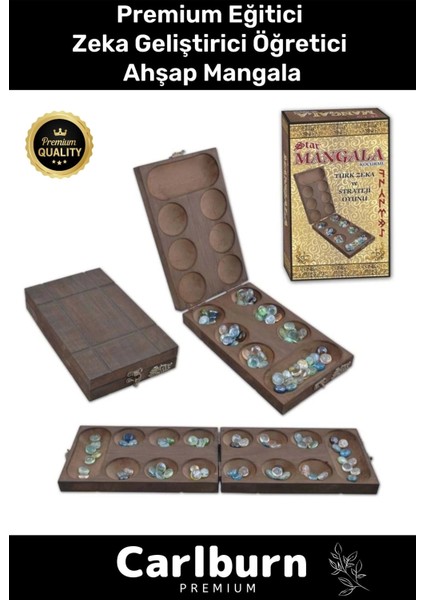 Premium Eğitici Zeka Geliştirici Öğretici Eğlence Aile Etkinlik Ahşap Mancala Kutu Oyunu
