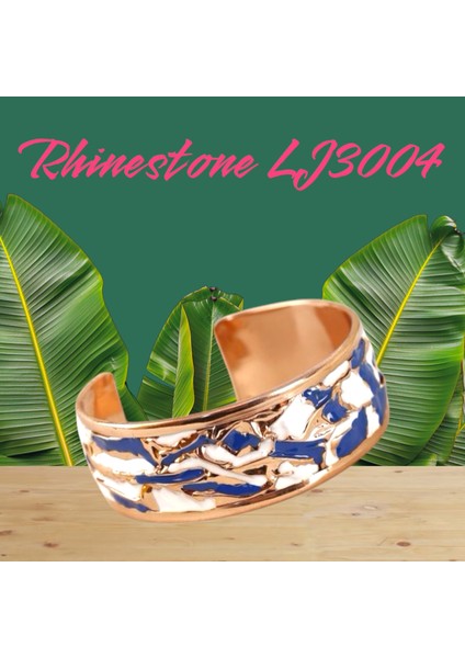 Rhınestone Collectıon LJ3004 Özgün Mine Işlemeleli Bakır Dövme Tasarım Bileklik fırsatları