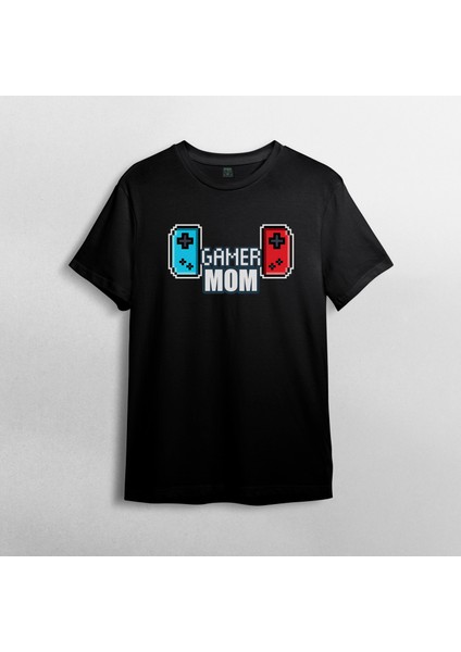 Gamer Mom - Oyuncu Anne Unisex %100 Pamuklu Bisiklet Yaka T-Shirt Model 1 fiyatları