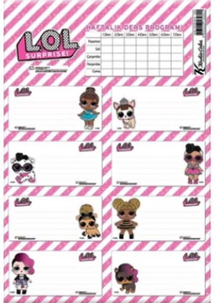 Keskin Color Lol Okul Etiketi 3lü - 6 Paket