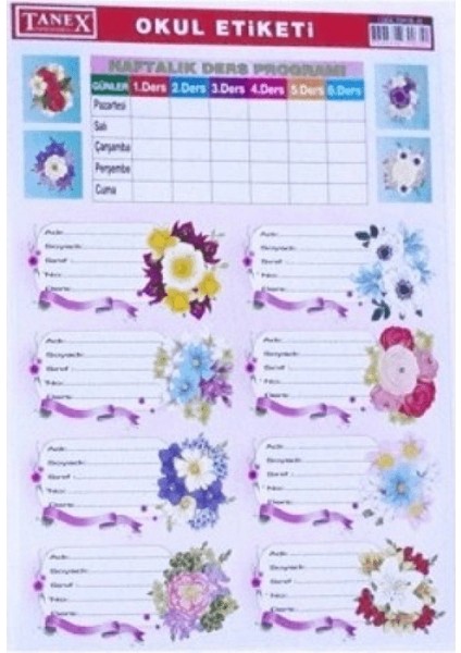 Okul Etiketi 3lü - 6 Paket