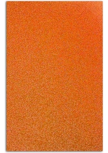 Yapışkanlı Simli Eva 50X70 Turuncu Rulo Şeklinde - 4 Adet