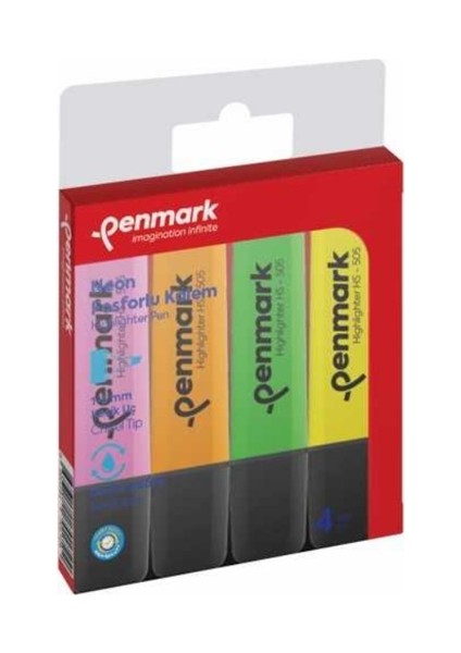 Fosforlu Kalem Seti 4lü - 3 Paket