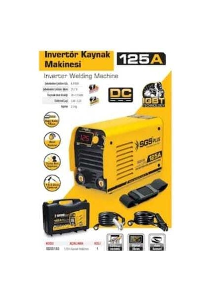 5155 Invertör Kaynak Makinesi 125A