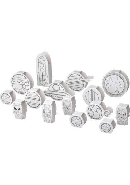 Ikea Aftonsparv Karton Boyama Şablonu, Beyaz, 15 Parça Bs Dijital Mağazacılık