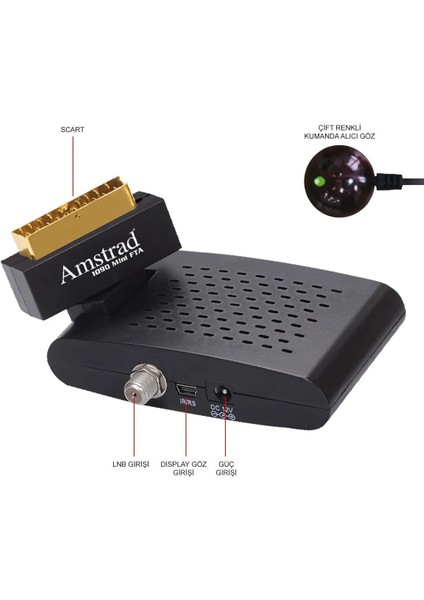 1090 Mini Fta Sd Scartlı Uydu Alıcısı