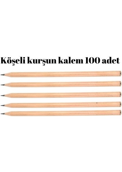 Köşeli Kurşun Kalem 100 Adet Natural Doğal Kurşun Kalem modelleri