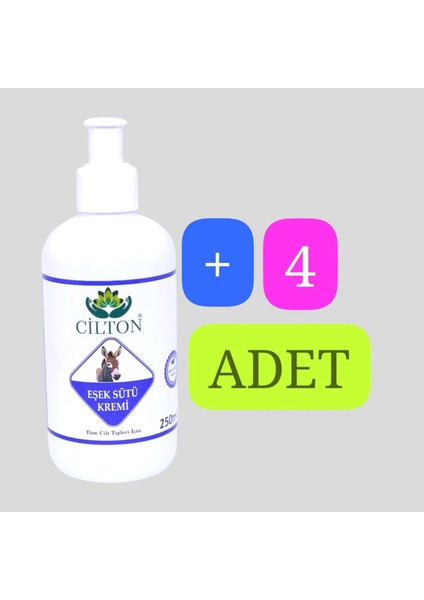 Cilton Eşek Sütü Kremi 4x250 ML