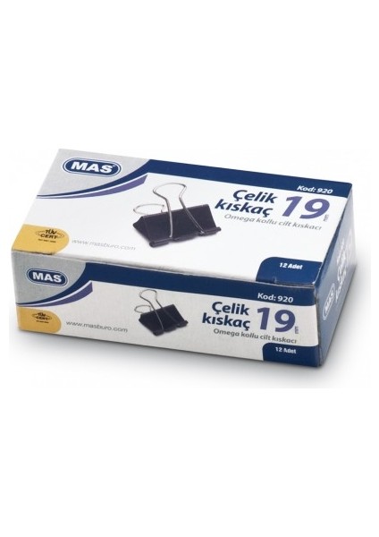 Çelik Kıskaç 19 mm 12 Li - 3 Paket