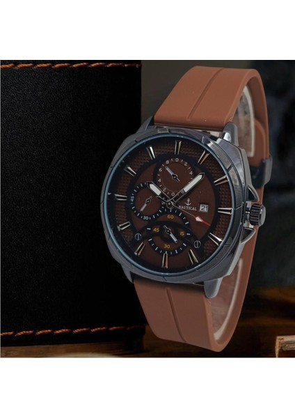 Takvimli Erkek Kol Saati Silikon Kordon