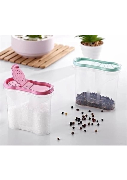 Plastik Kapaklı Majör Baharatlık Baharat Saklama Kutusu Kabı