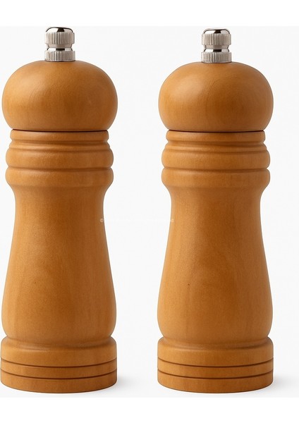 2 Adet , Orta Boy Bambu Gövdeli Ahşap Tuz Karabiber Değirmeni, Baharat Öğütücü modelleri