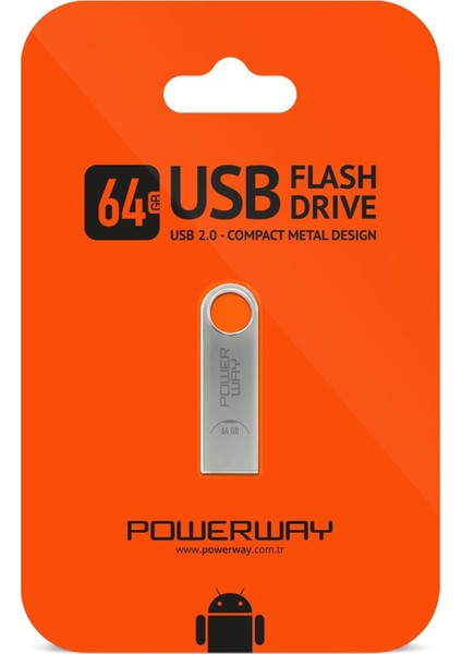 64 GB Metal USB 2.0 Flash Bellek (4887)