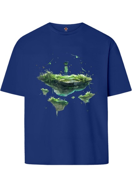 Naturalien Çift Iplik Dokumalı Rahat Kalıp PAMUK T-Shirt