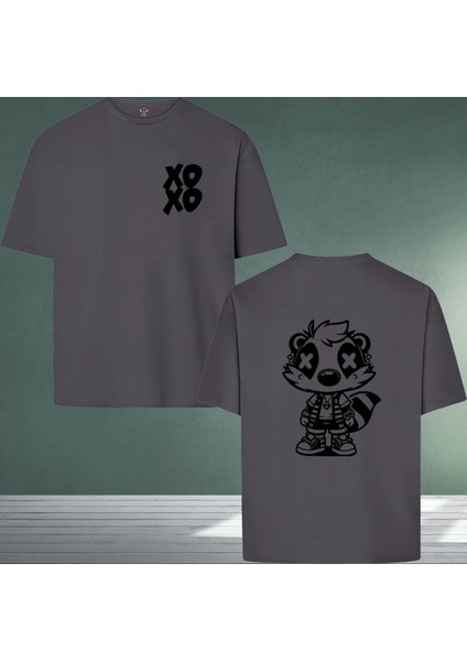 Precious Rakun Çift Iplik Dokumalı Pamuk Premium T-Shirt