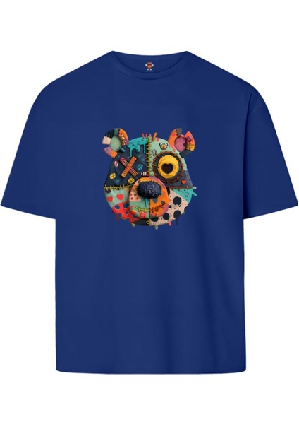 Bearx Çift Iplik Dokumalı Rahat Kalıp PAMUK T-Shirt