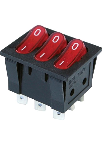 Üçlü Işıklı Anahtar On-Off 9p (IC-135) (4887)