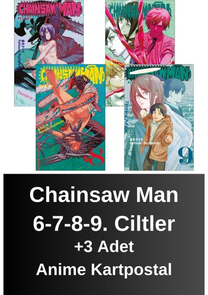 Chainsaw Man 6-7-8-9. Ciltler (4 Kitap) | Anime Kartpostallar