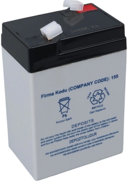 Yokohama Yh-64.0 6 Volt - 4 Amper Işıldak Aküsü (70 x 48 x 101 Mm) (4887)