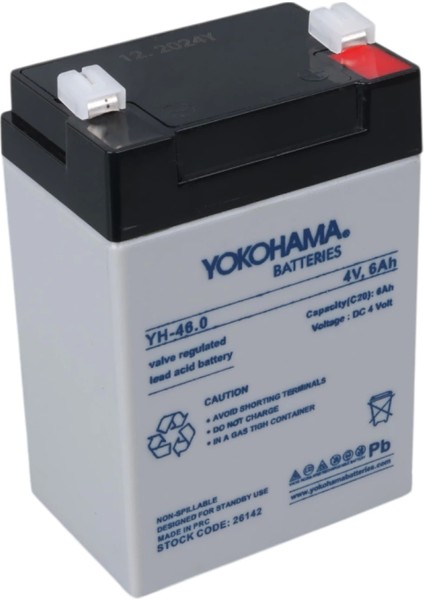 Yokohama Yh-46.0 4 Volt - 6 Amper Kuru Akü (68 x 45 x 95 Mm) (4887)
