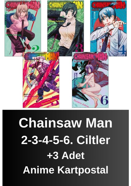 Chainsaw Man 2-3-4-5-6. Ciltler (5 Kitap) | Anime Kartpostallar