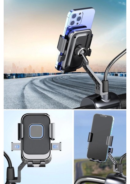 Motor,motosiklet,bisiklet ,scooter Için 360 Derece Dönebilen Dikiz Aynası Versiyonu Telefon Tutucu Aparat indirimleri