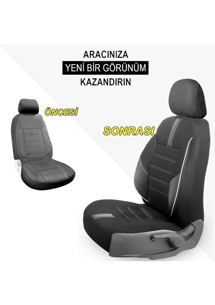 Her Araca Uyumlu Oto Koltuk Kılıfı Tam Set Star B