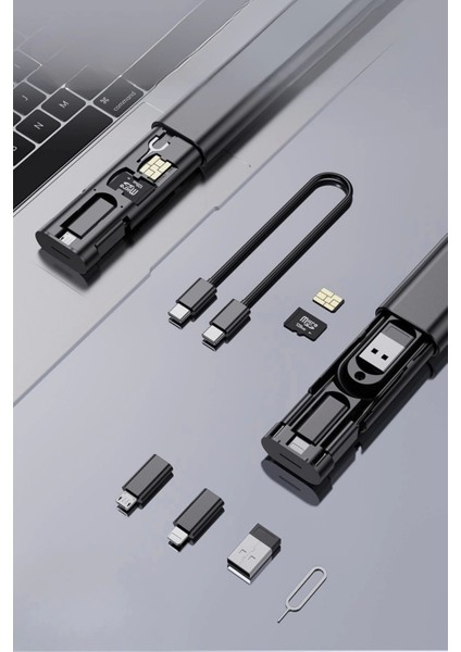 Cep Tipi 60W Bas Aç Type-C,iphone Şarj,micro USB Hızlı Şarj Data Kablo Seti