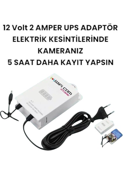 12 Volt Ups Adaptör Şarjlı Voltaj Korumalı Güç Kaynağı-Elektrik Kesilsede Kameranız Çalışsın fırsatları