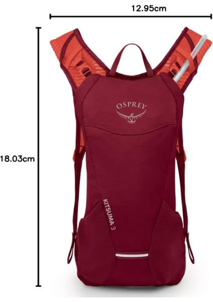 Kitsuma 3 Kadın Bisiklet Su Taşıma Çantası Claret Kırmızı, 2.5l