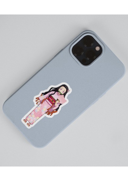 Kimetsu No Yaiba-Zenitsu Agatsuma-Nezuko Kamado-2li Sticker Set Parlak Kağıt-Etiket-Ds-31-32 fiyatları